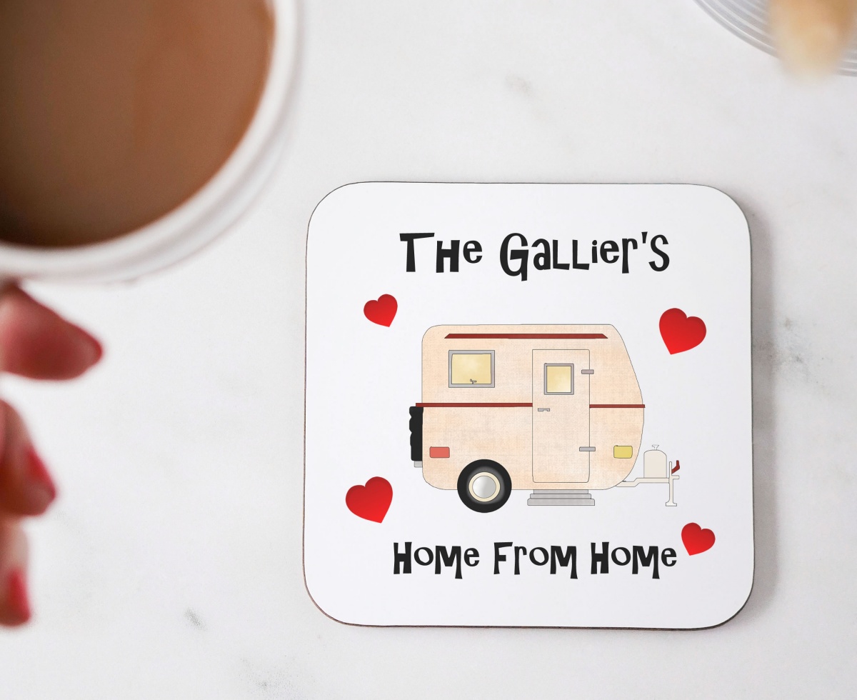 Personalised Caravan Home Coaster